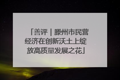 善评｜滕州市民营经济在创新沃土上绽放高质量发展之花