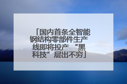 国内首条全智能钢结构零部件生产线即将投产 “黑科技”层出不穷