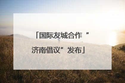 国际友城合作“济南倡议”发布