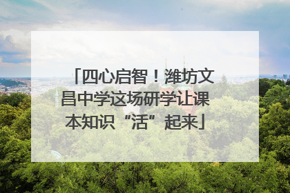 四心启智！潍坊文昌中学这场研学让课本知识“活”起来