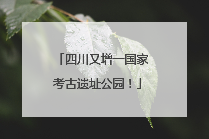四川又增一国家考古遗址公园！