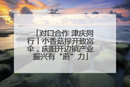 对口合作 津庆同行丨小香菇撑开致富伞，庆阳开边镇产业振兴有“蘑”力
