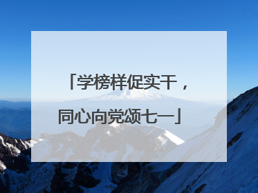 学榜样促实干，同心向党颂七一