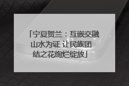 宁夏贺兰：互嵌交融 山水为证 让民族团结之花绚烂绽放