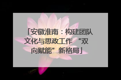 安徽淮南：构建团队文化与思政工作 “双向赋能”新格局
