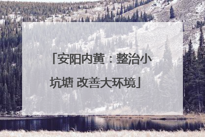 安阳内黄：整治小坑塘 改善大环境