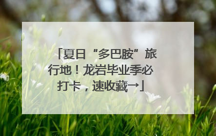 夏日“多巴胺”旅行地！龙岩毕业季必打卡，速收藏→