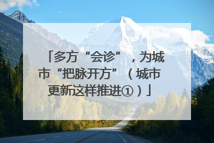 多方“会诊”，为城市“把脉开方”（城市更新这样推进①）