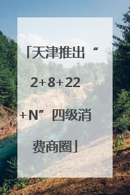 天津推出“2+8+22+N”四级消费商圈