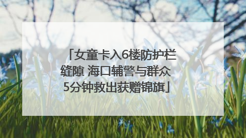 女童卡入6楼防护栏缝隙 海口辅警与群众5分钟救出获赠锦旗