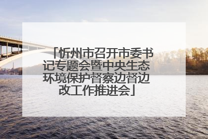 忻州市召开市委书记专题会暨中央生态环境保护督察边督边改工作推进会