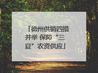 德州供销四措并举 保障“三夏”农资供应