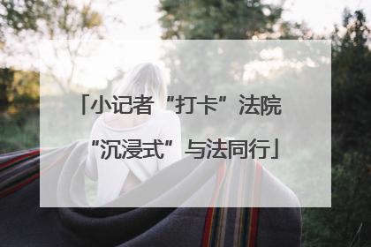 小记者“打卡”法院 “沉浸式”与法同行