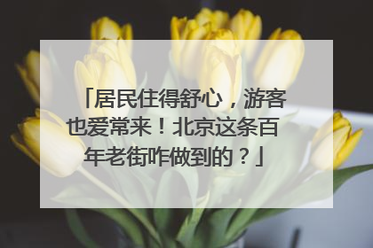 居民住得舒心，游客也爱常来！北京这条百年老街咋做到的？
