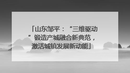 山东邹平：“三维驱动”锻造产城融合新典范，激活城镇发展新动能