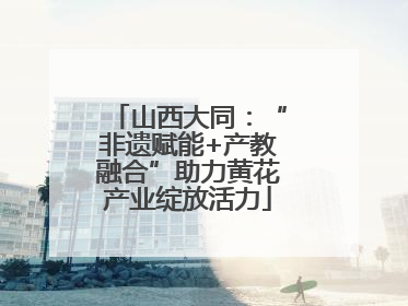 山西大同：“非遗赋能+产教融合”助力黄花产业绽放活力
