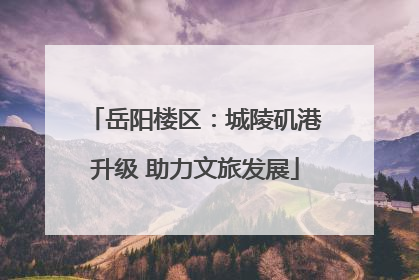 岳阳楼区：城陵矶港升级 助力文旅发展