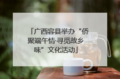 广西容县举办“侨聚端午情·寻觅故乡味”文化活动