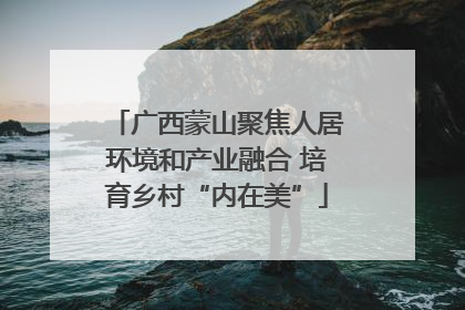广西蒙山聚焦人居环境和产业融合 培育乡村“内在美”