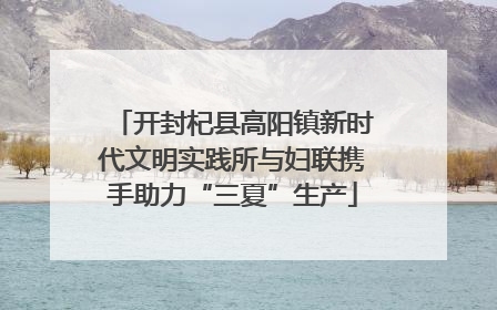 开封杞县高阳镇新时代文明实践所与妇联携手助力“三夏”生产