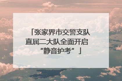 张家界市交警支队直属二大队全面开启“静音护考”