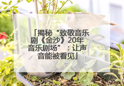 揭秘“致敬音乐剧《金沙》20年音乐剧场”：让声音能被看见