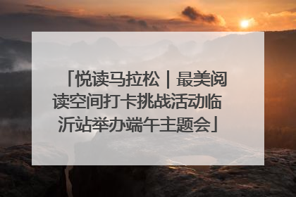 悦读马拉松｜最美阅读空间打卡挑战活动临沂站举办端午主题会