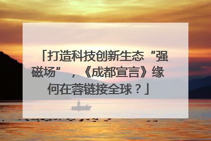 打造科技创新生态“强磁场”，《成都宣言》缘何在蓉链接全球？