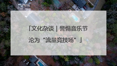 文化杂谈｜警惕音乐节沦为“流量竞技场”