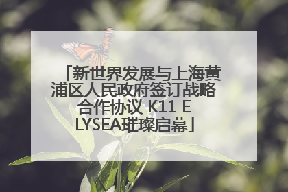 新世界发展与上海黄浦区人民政府签订战略合作协议 K11 ELYSEA璀璨启幕