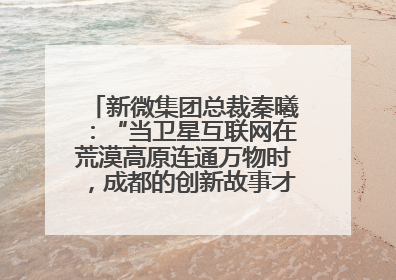 新微集团总裁秦曦：“当卫星互联网在荒漠高原连通万物时，成都的创新故事才真正开始”