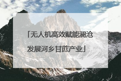 无人机高效赋能澜沧发展河乡甘蔗产业