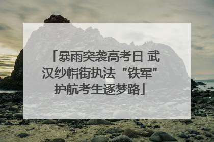 暴雨突袭高考日 武汉纱帽街执法“铁军”护航考生逐梦路