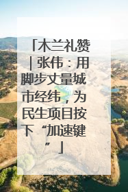 木兰礼赞｜张伟：用脚步丈量城市经纬，为民生项目按下“加速键”