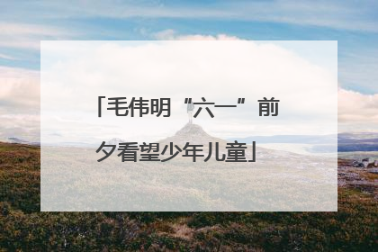 毛伟明“六一”前夕看望少年儿童