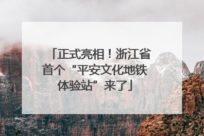 正式亮相！浙江省首个“平安文化地铁体验站”来了