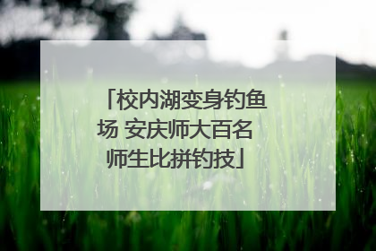 校内湖变身钓鱼场 安庆师大百名师生比拼钓技