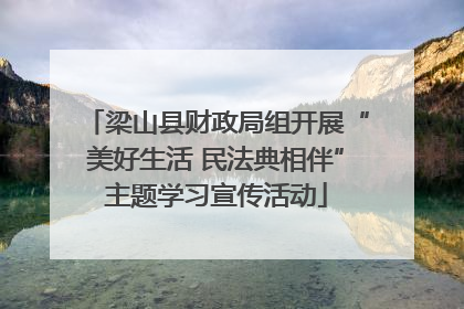 梁山县财政局组开展“美好生活 民法典相伴”主题学习宣传活动