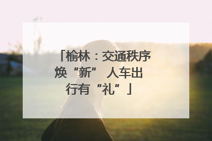 榆林：交通秩序焕“新” 人车出行有“礼”