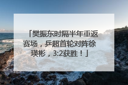 樊振东时隔半年重返赛场，乒超首轮对阵徐瑛彬，3:2获胜！