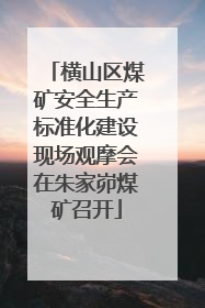 横山区煤矿安全生产标准化建设现场观摩会在朱家峁煤矿召开