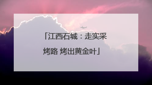 江西石城：走实采烤路 烤出黄金叶