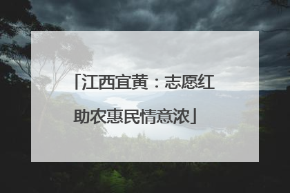 江西宜黄：志愿红助农惠民情意浓