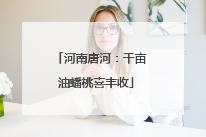 河南唐河：千亩油蟠桃喜丰收