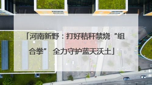河南新野：打好秸秆禁烧“组合拳” 全力守护蓝天沃土