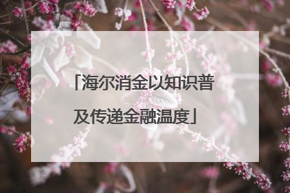 海尔消金以知识普及传递金融温度