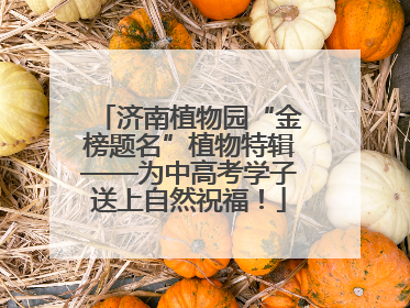 济南植物园“金榜题名”植物特辑——为中高考学子送上自然祝福！