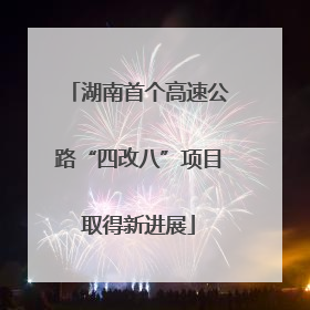 湖南首个高速公路“四改八”项目取得新进展
