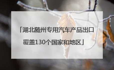 湖北随州专用汽车产品出口覆盖130个国家和地区