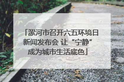 漯河市召开六五环境日新闻发布会 让“宁静”成为城市生活底色
